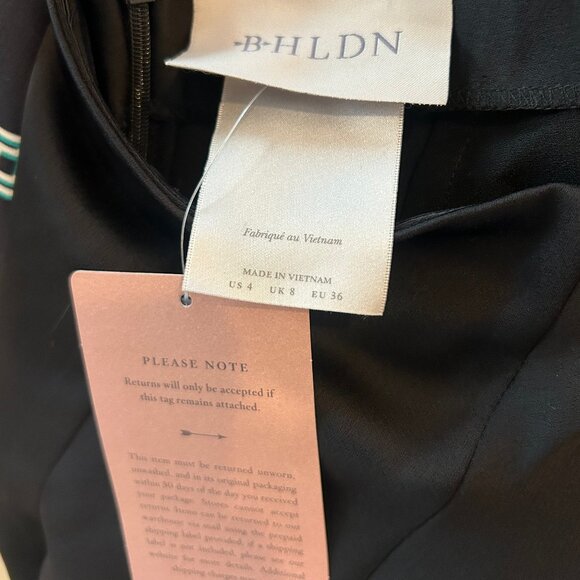 BHLDN Black Halter Sleeveless Cocktail Gown - Picture 2 of 3